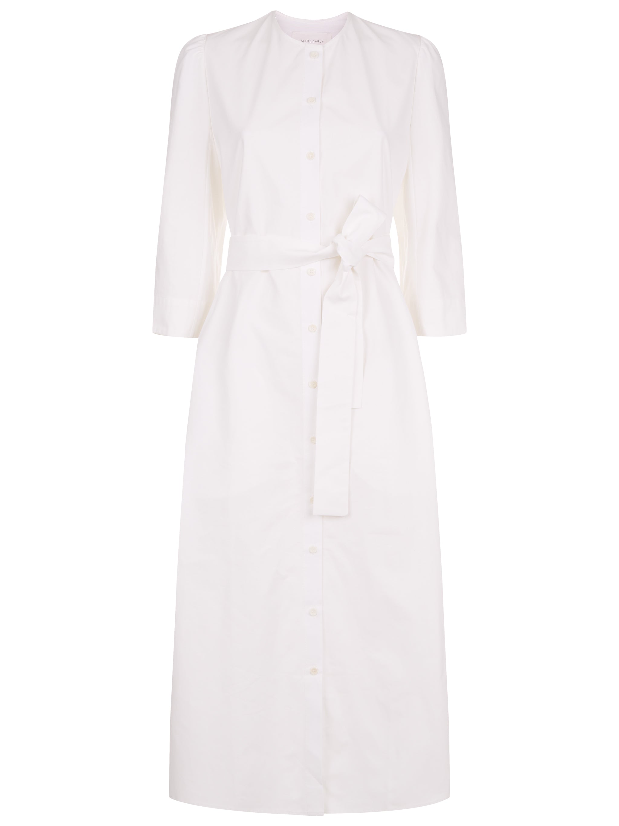 The Raminta Shirt Dress - White - Alice Early
