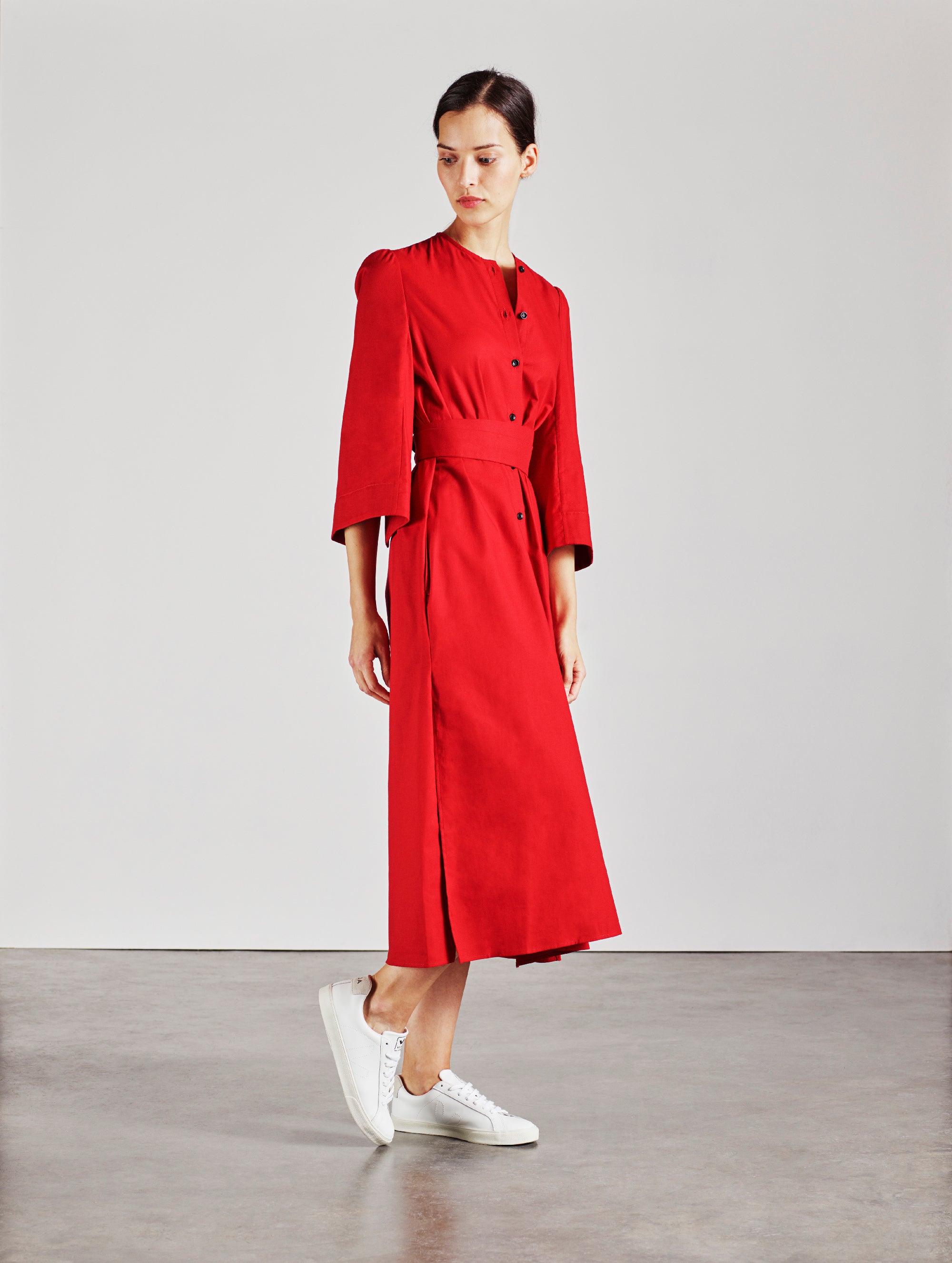 The Raminta Shirt Dress - Red - Alice Early