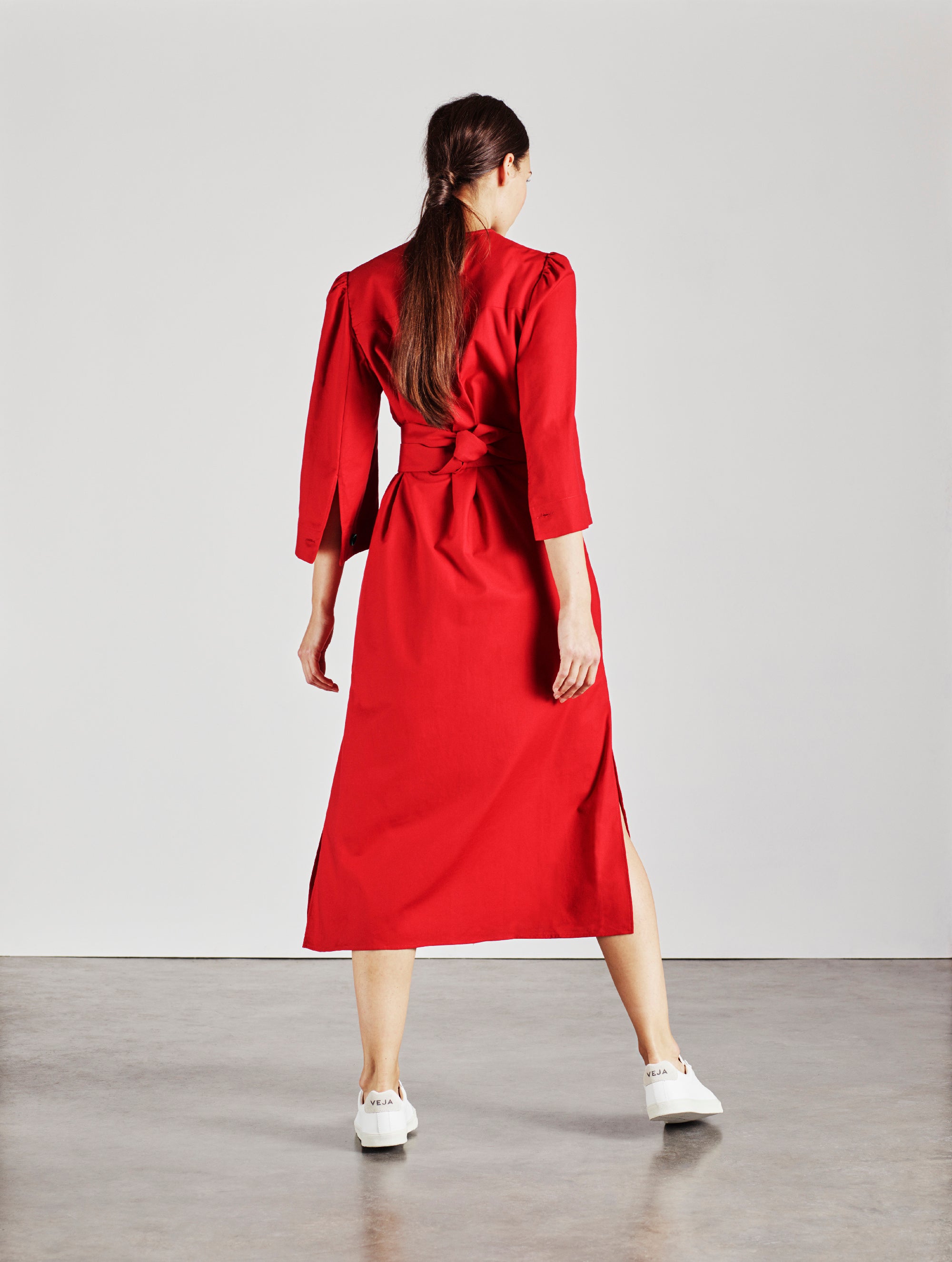 The Raminta Shirt Dress - Red - Alice Early