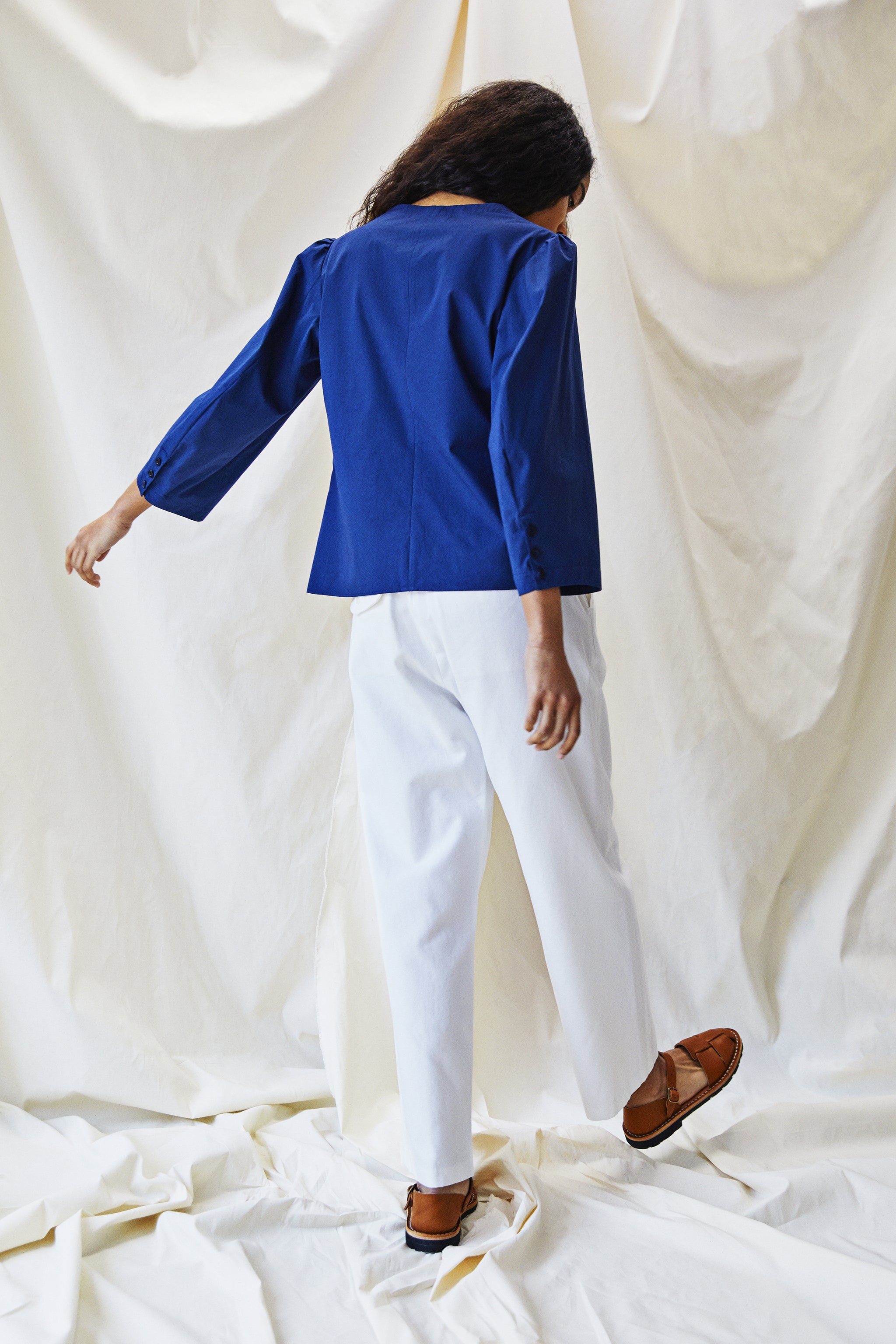 Harlow Shirt - Sapphire Blue - Alice Early