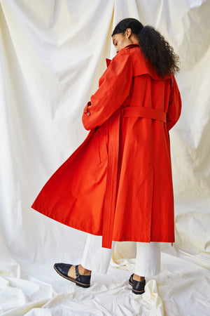 Audrey Trench Coat - Ventile® Orange - Alice Early