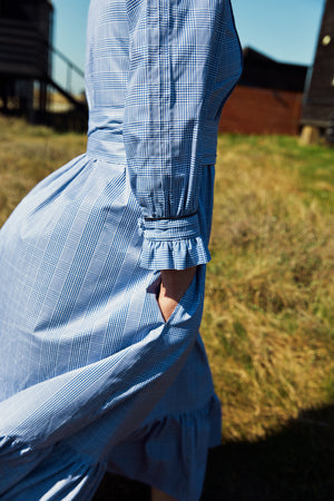 Anna Dress - Blue Check - Alice Early